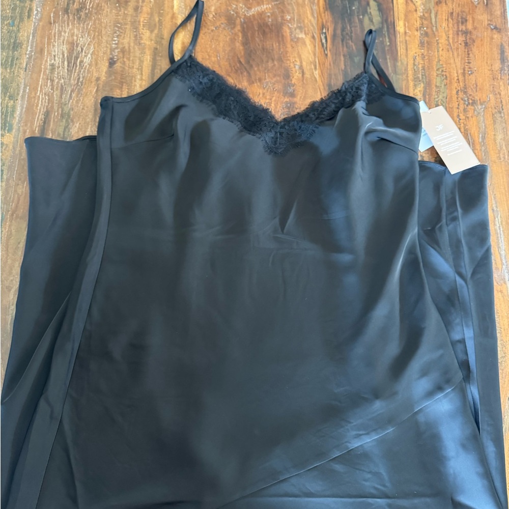 Just fab satin dress black